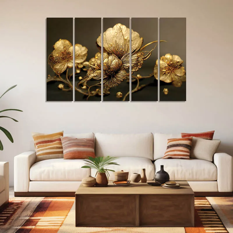 Gloria Glova Wall Painting - Set Of Five media 3
