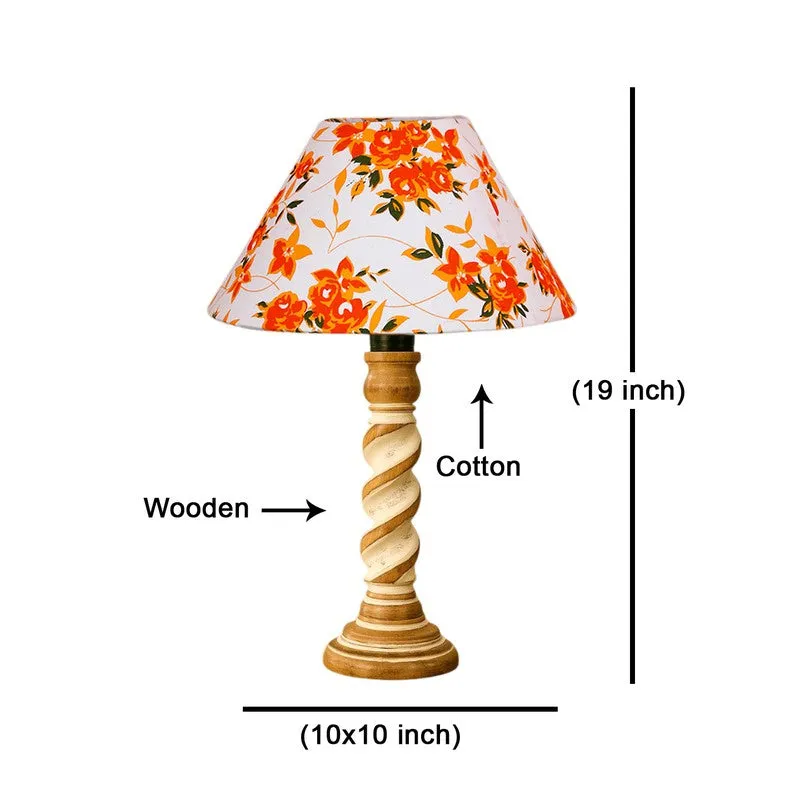 Modera Kavo Floral Wooden Table Lamp - Multicolor media 8