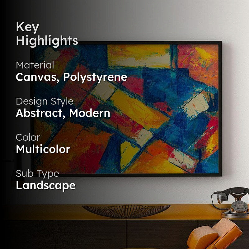 Abstract Illusions Canvas Wall Painting - Black Frame media 2