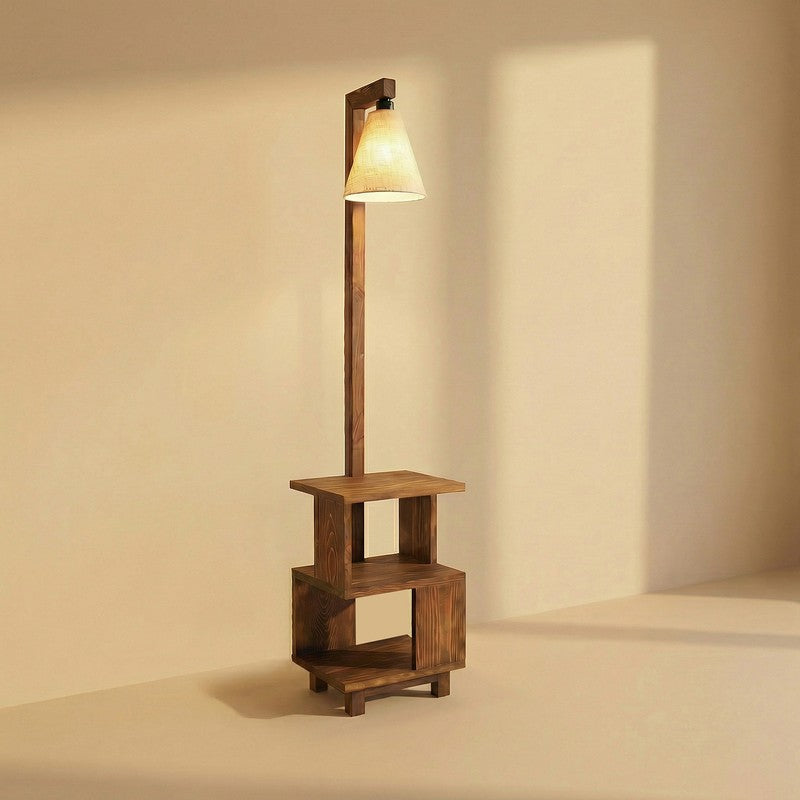SubtleGlow Wooden Floor Lamp - Brown media 6