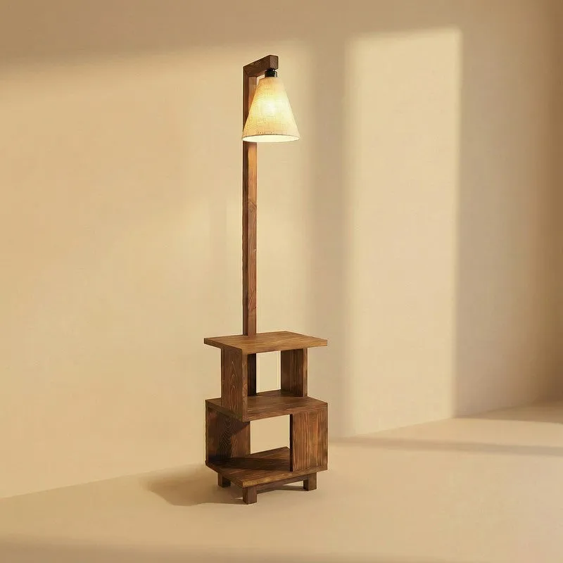 SubtleGlow Wooden Floor Lamp - Brown media 6