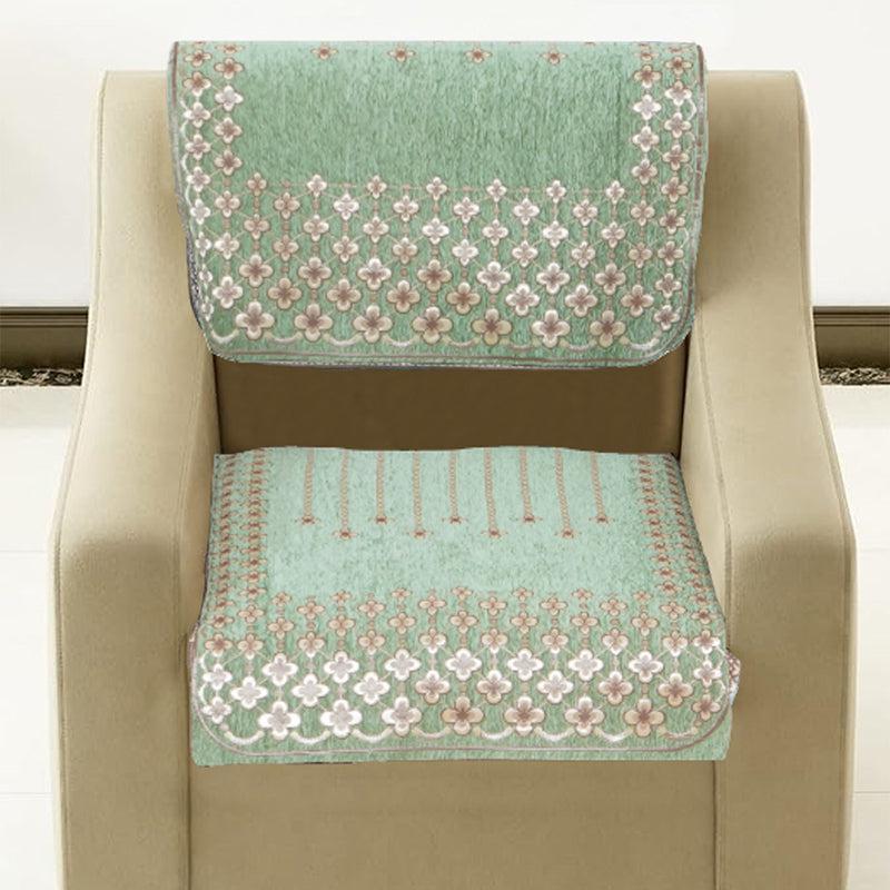 Emsy Cotton Sofa Cover - Green media 4