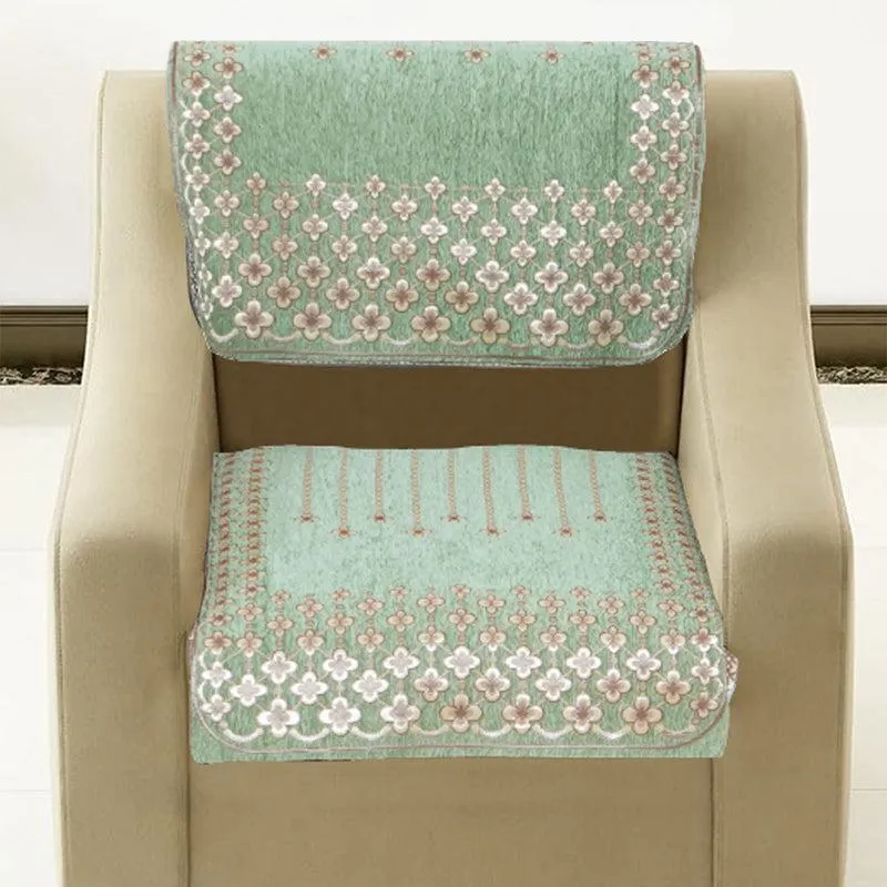 Emsy Cotton Sofa Cover - Green media 4