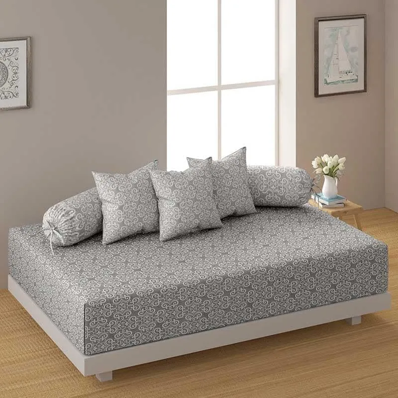 Swayam Shankuntala Diwan Set - Grey media 1