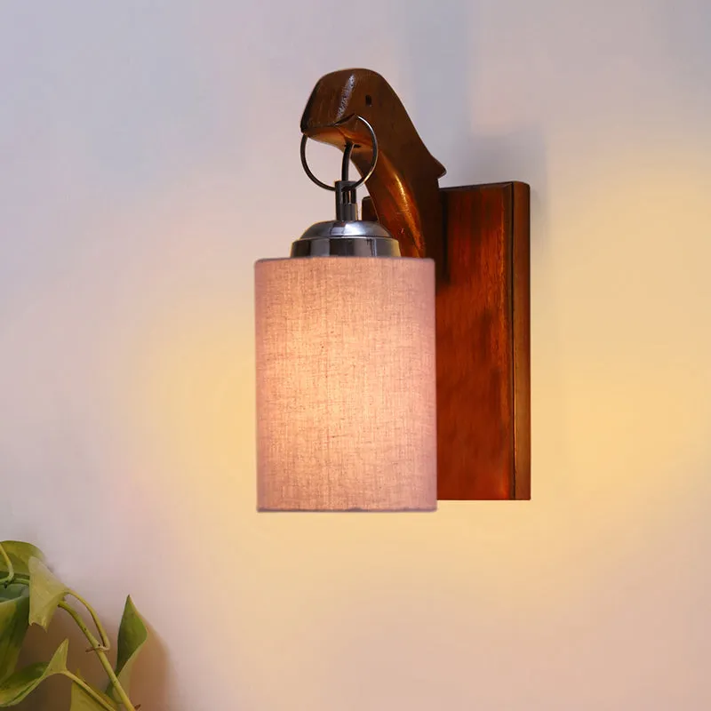 Estrella Wooden Wall Lamp - Beige media 1