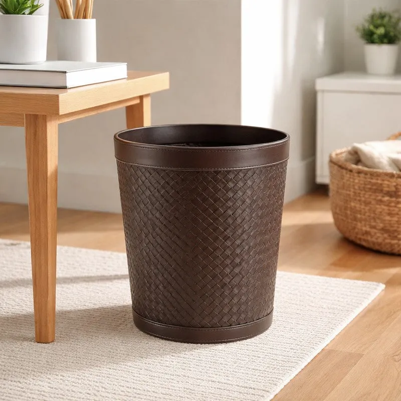 AarviDecor VerveBin Faux Leather Dustbin media 1