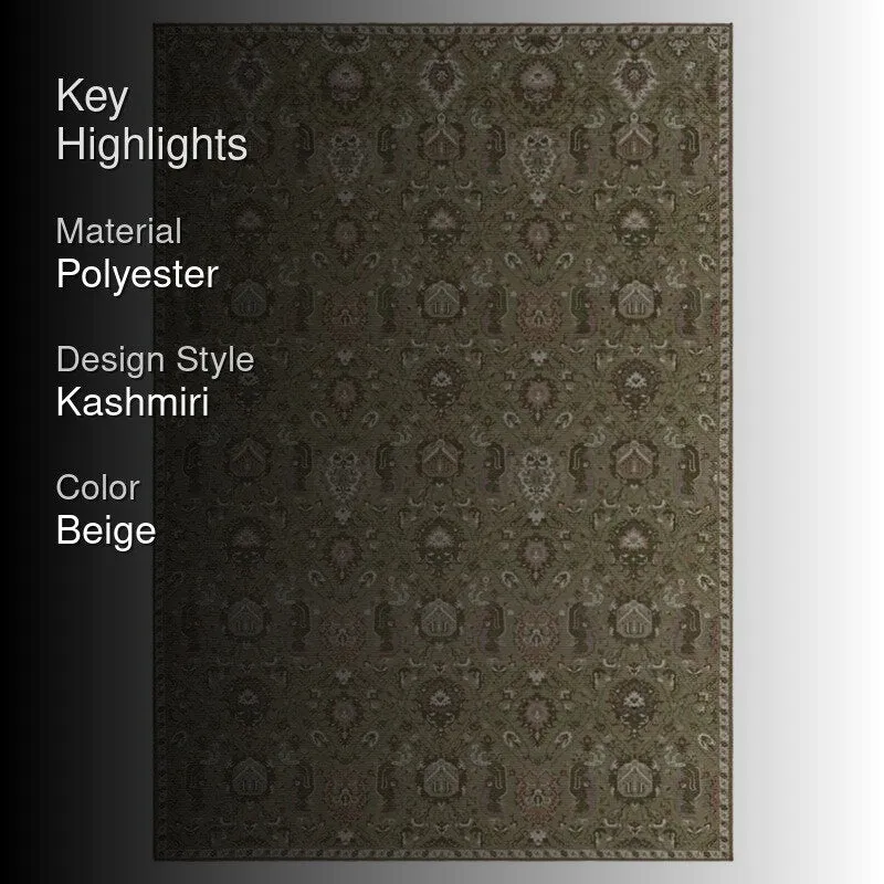 Daniyar Ethnic Carpet - Beige media 2