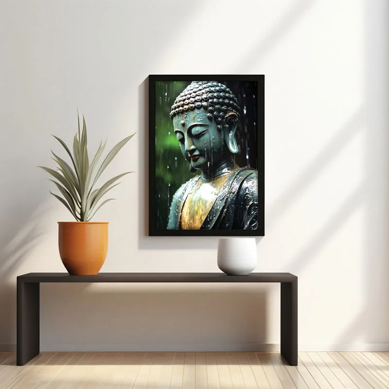 Awakened Grace Buddha Wall Painting media 1