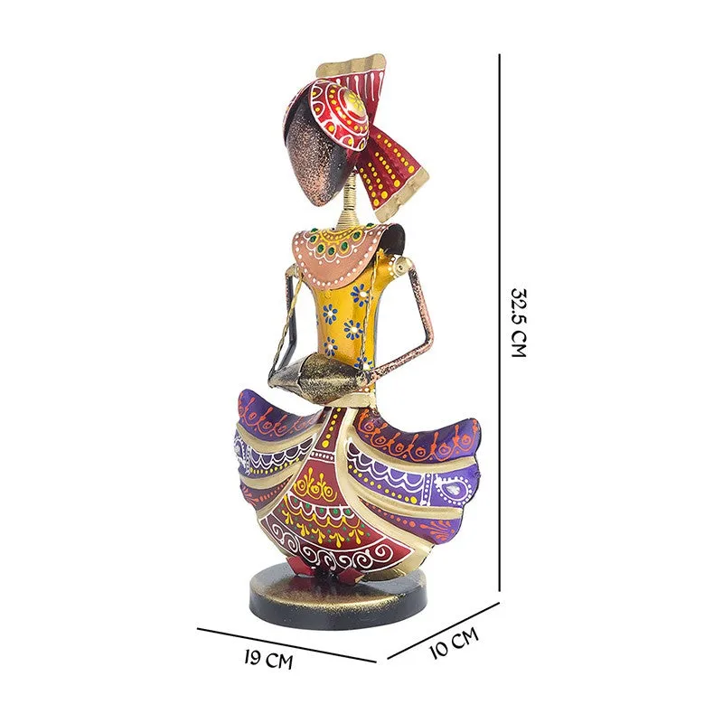 Folk Musician Iron Showpiece - Gold,Red media 10