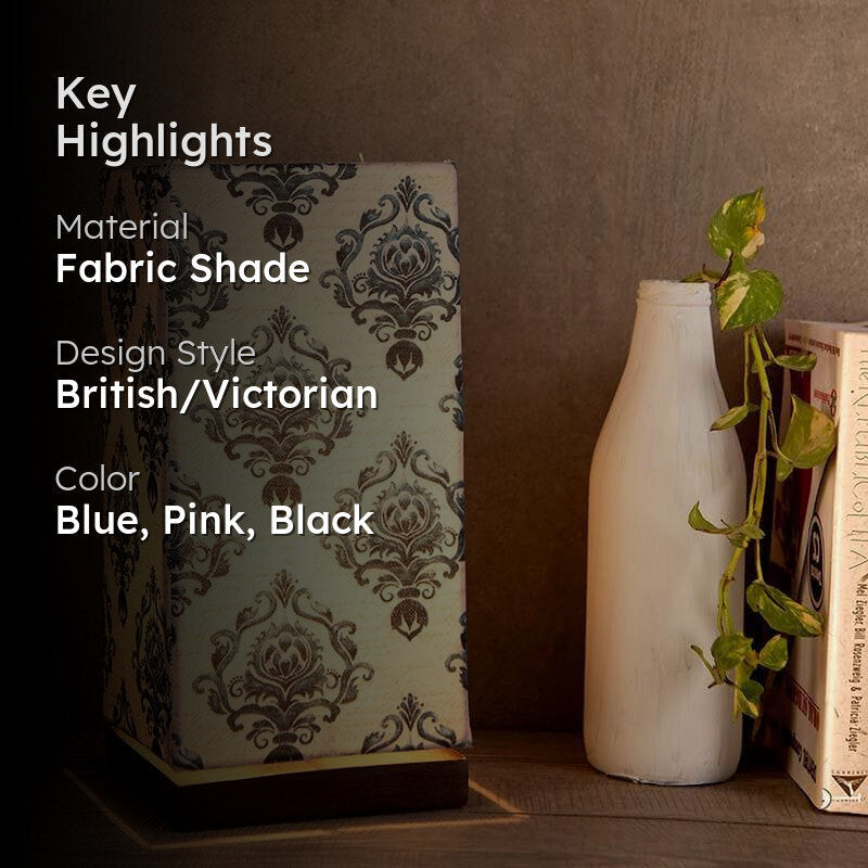 Ethereally Ethnic Fabric Table Lamp - Pink media 2