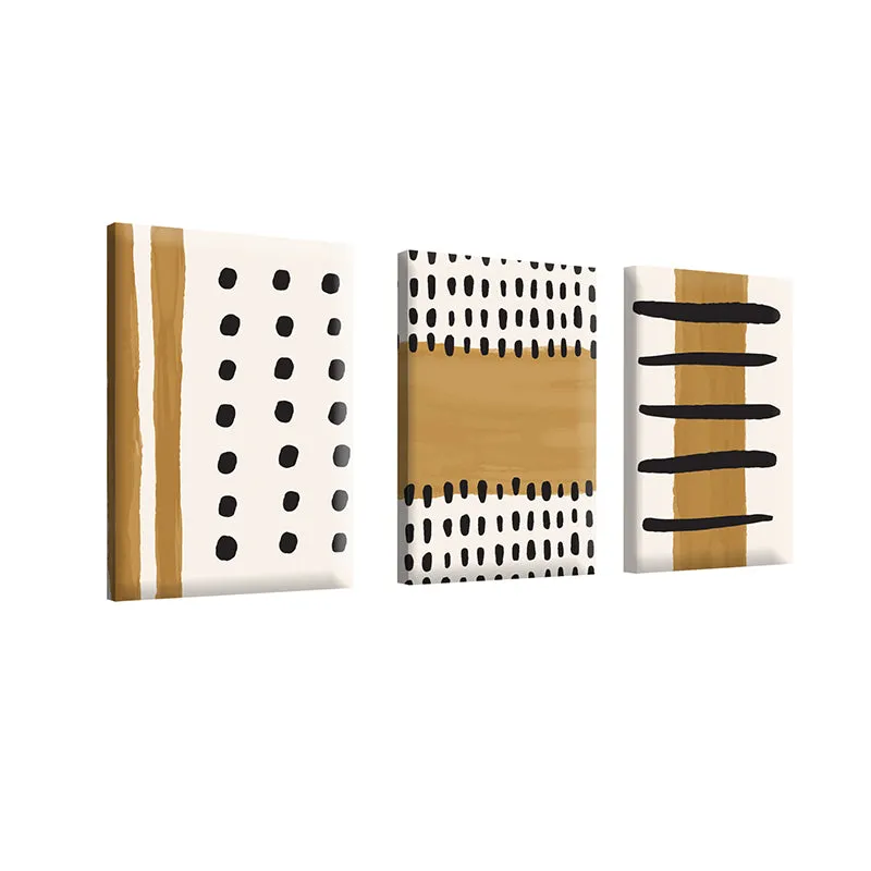 Kranis Abstract Canvas Wall Painting - Set Of Three media 4