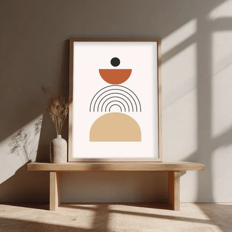Balanced Horizons Canvas Wall Painting With Brown Frame media 4
