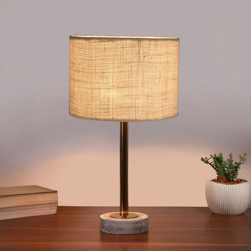 Sienna I Rodin Wooden Table Lamp - White,Gold media 2