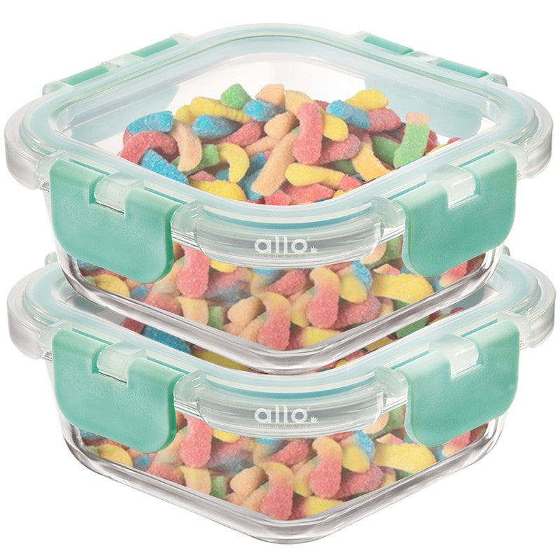Snaksy Leak Proof Glass Lunch Box (160 mL Each) - Set Of Two media 4