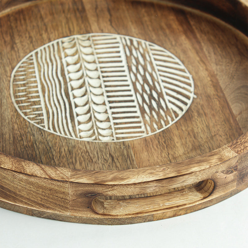 Wudra Wood Serving Tray - Round media 4