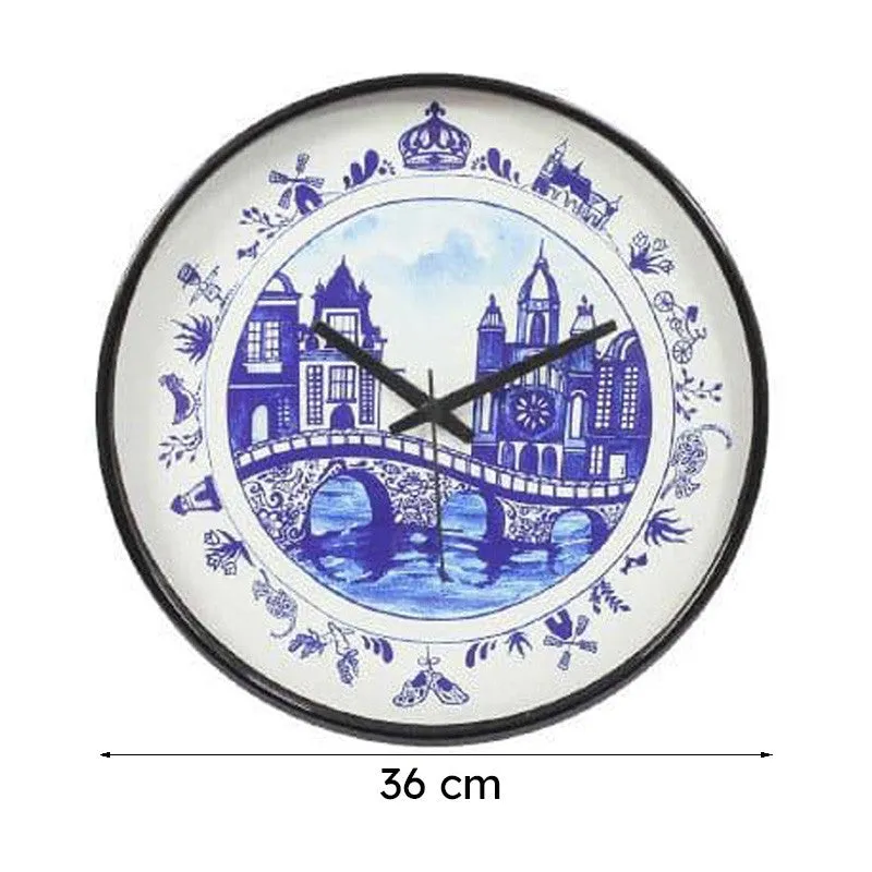 Blue City Wall Clock media 6