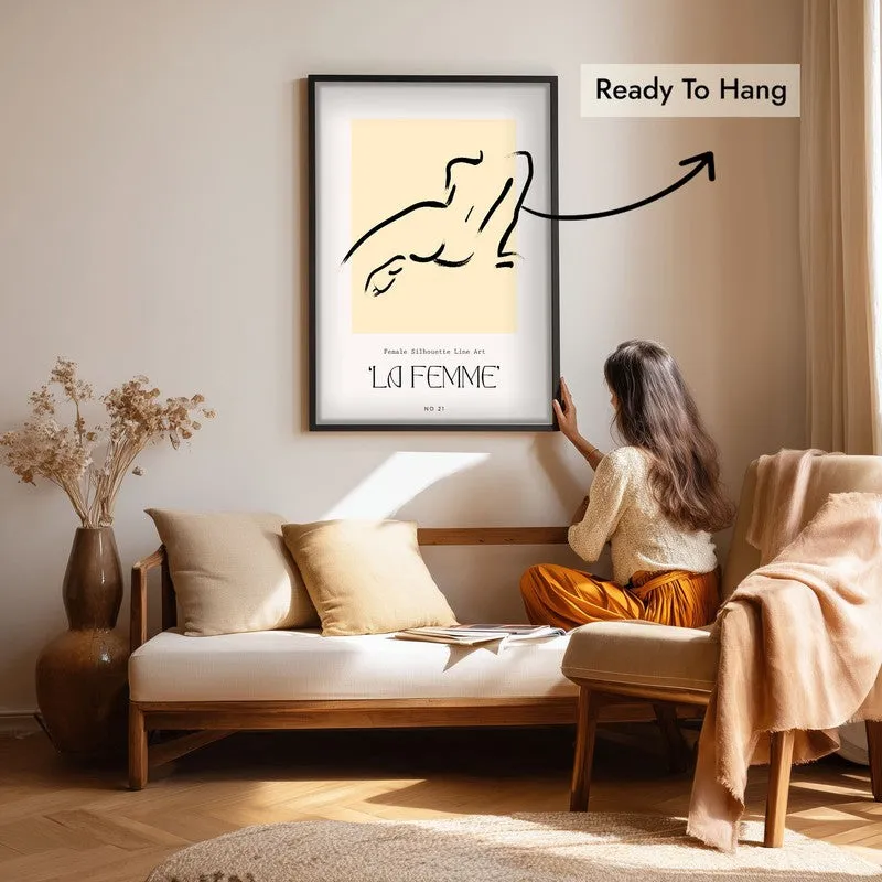 Soft Recline Canvas Wall Painting With Black Frame media 7