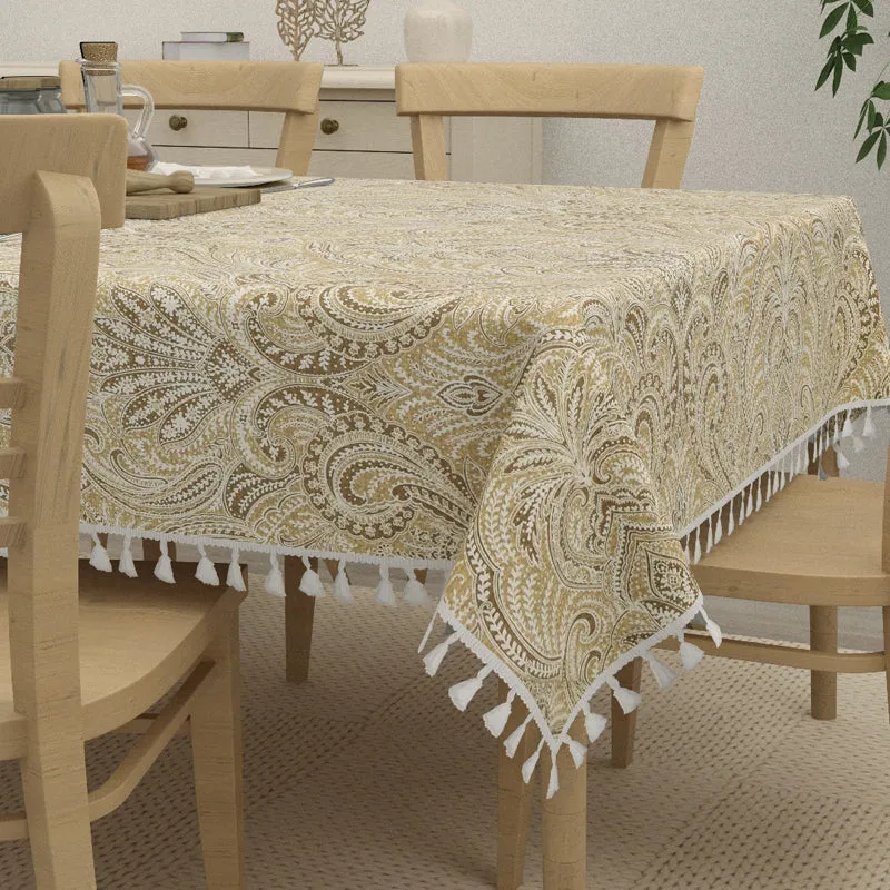 Thaalika Cotton Table Cover - Yellow media 1