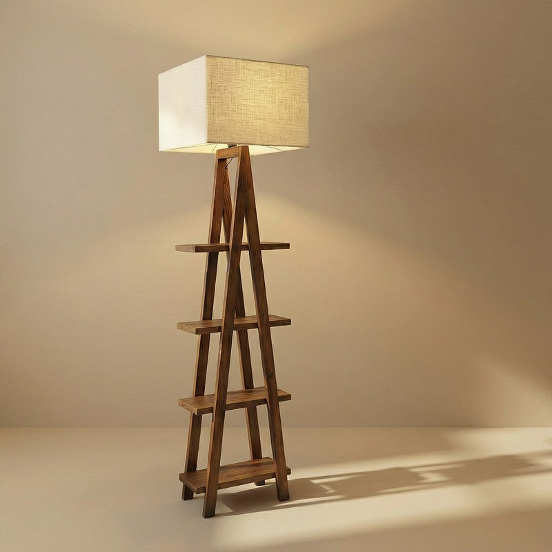 Brontis Shelf Wooden Floor Lamp media 6