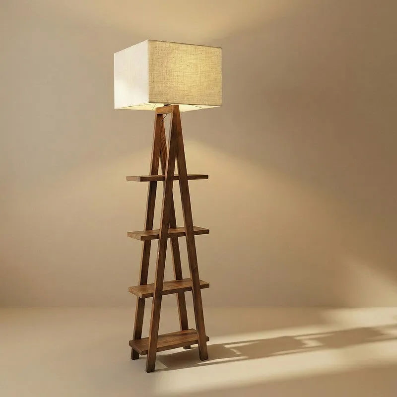 Brontis Shelf Wooden Floor Lamp media 6