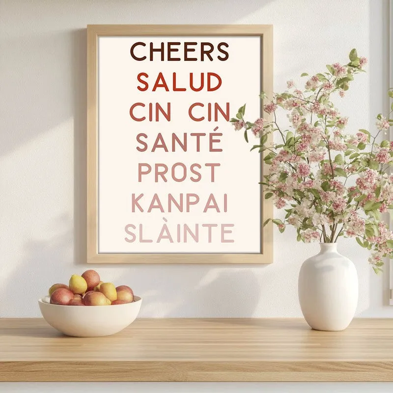 Caf Calligraphy Archival Canvas Wall Art - Brown media 1