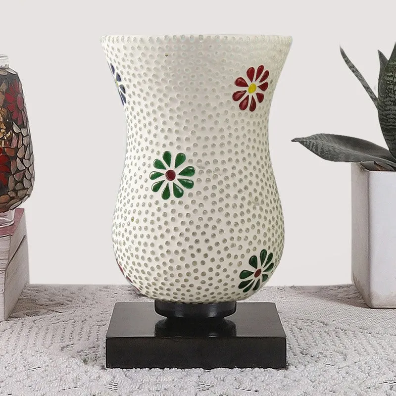 Raynor Mosaic Glass Table Lamp With Wooden Base - Multicolor media 3