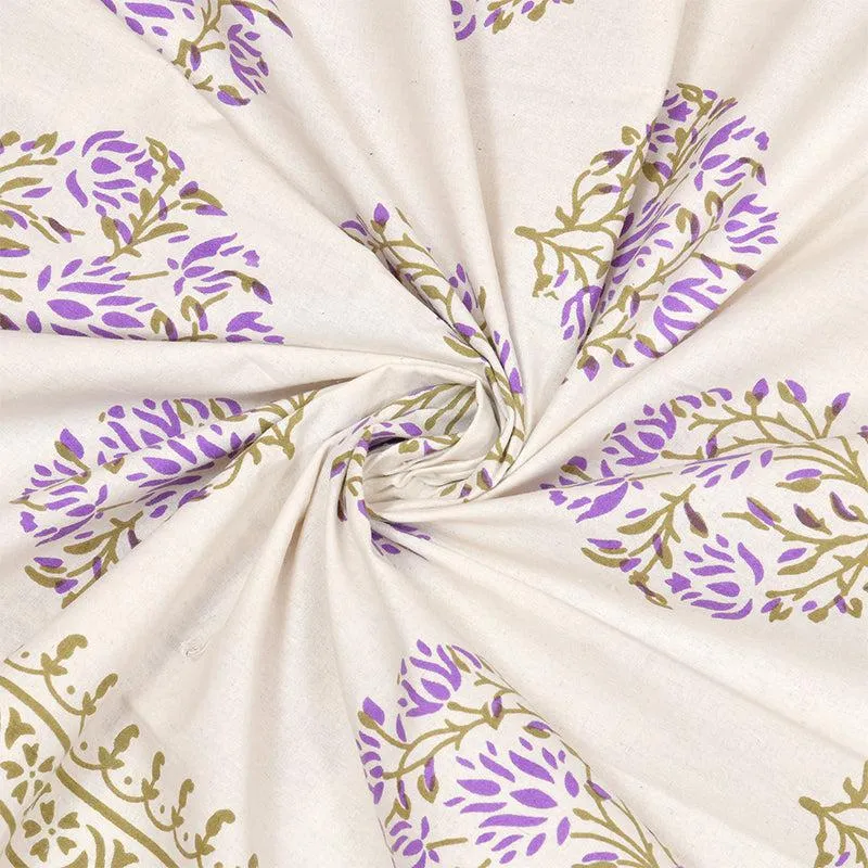 Lavo Floral Cotton Bedsheet (White,Yellow) - 180 TC media 4