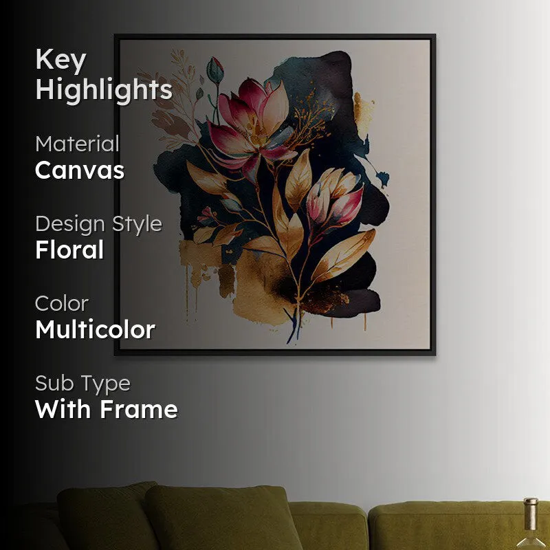 Abstract Flower Bunch Wall Painting media 2