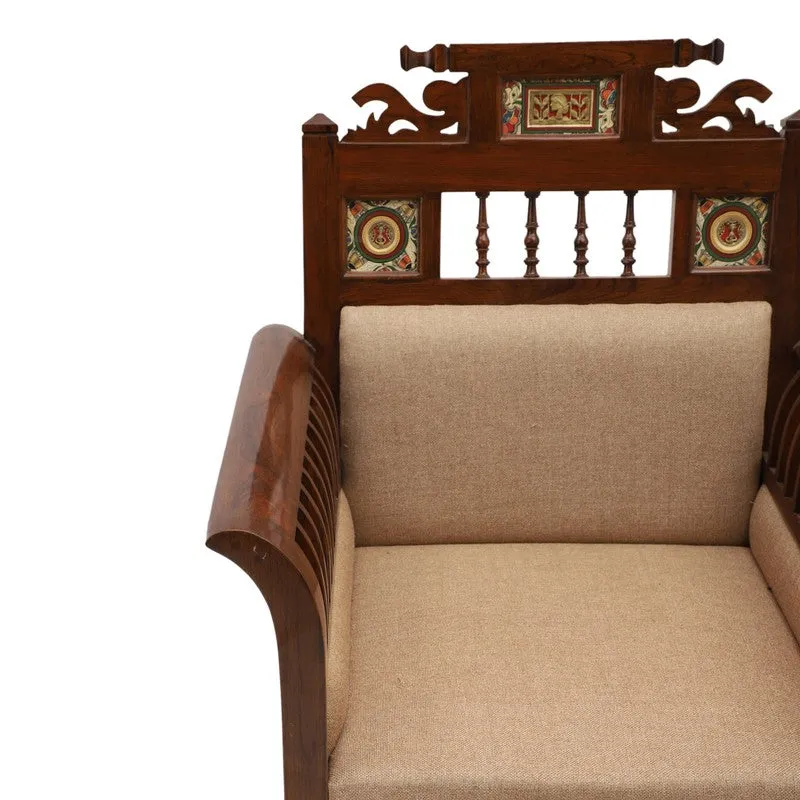 Maharaja Teak Wood Accent Chair media 5