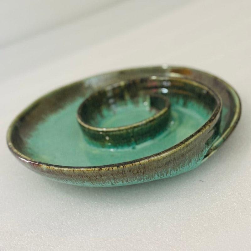 Swirl Swoop Ceramic Platter - Sea Green media 7
