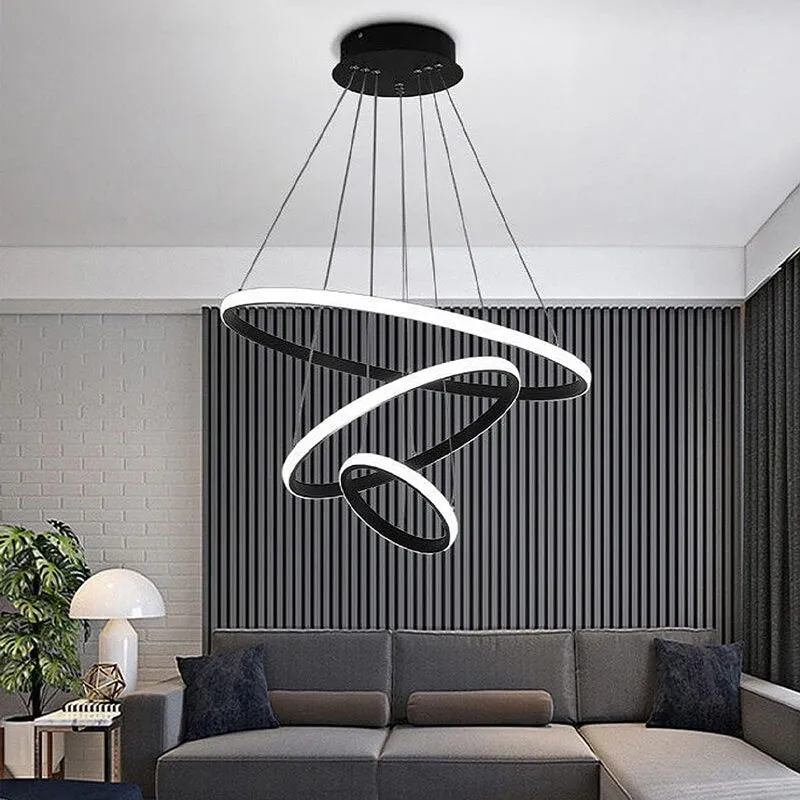 Sky Drop LED Modern Ceiling Lamp - Black media 3