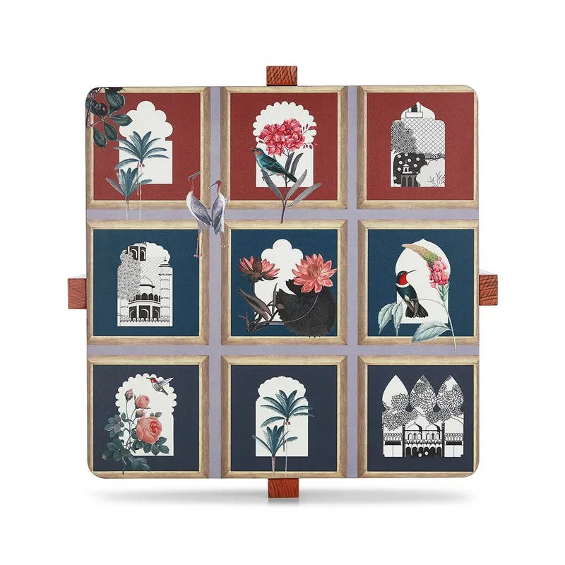 India Circus Wood Fluttering Square Side Table media 6