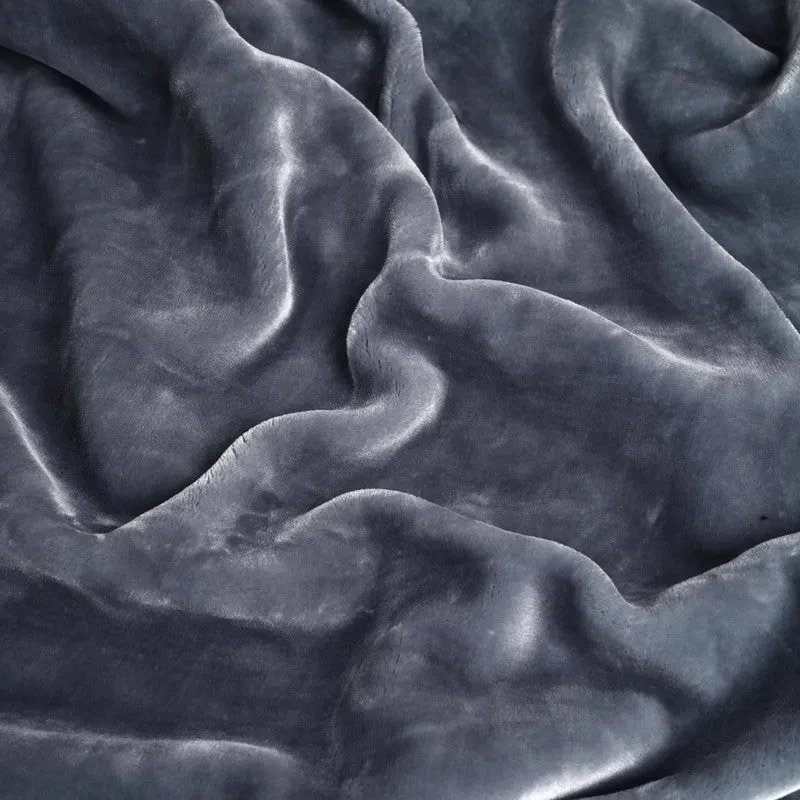 Singu Polyester Solid Blanket - Grey media 5