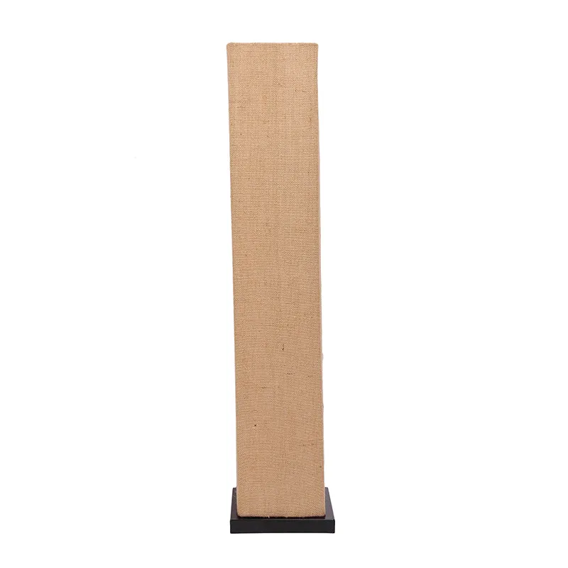 Ruya Wooden Tower Floor Lamp With Jute Shade - Beige media 4