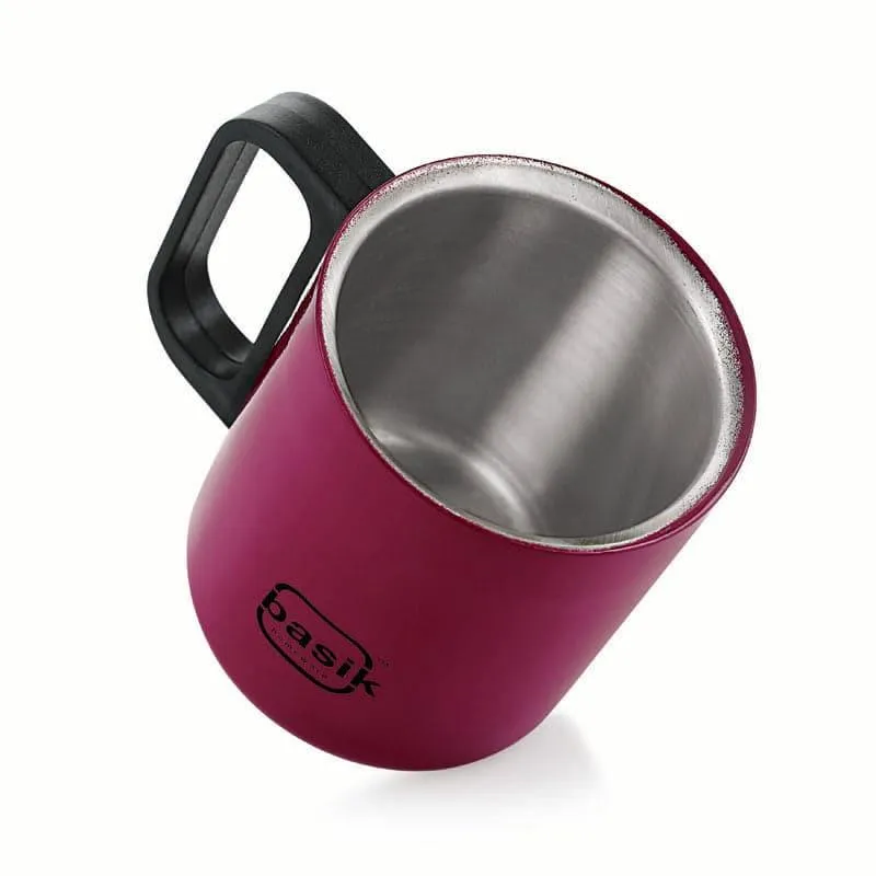 Raya Stainless Steel Coffee Mug (210 mL Each/Plum) - Set of Two media 4