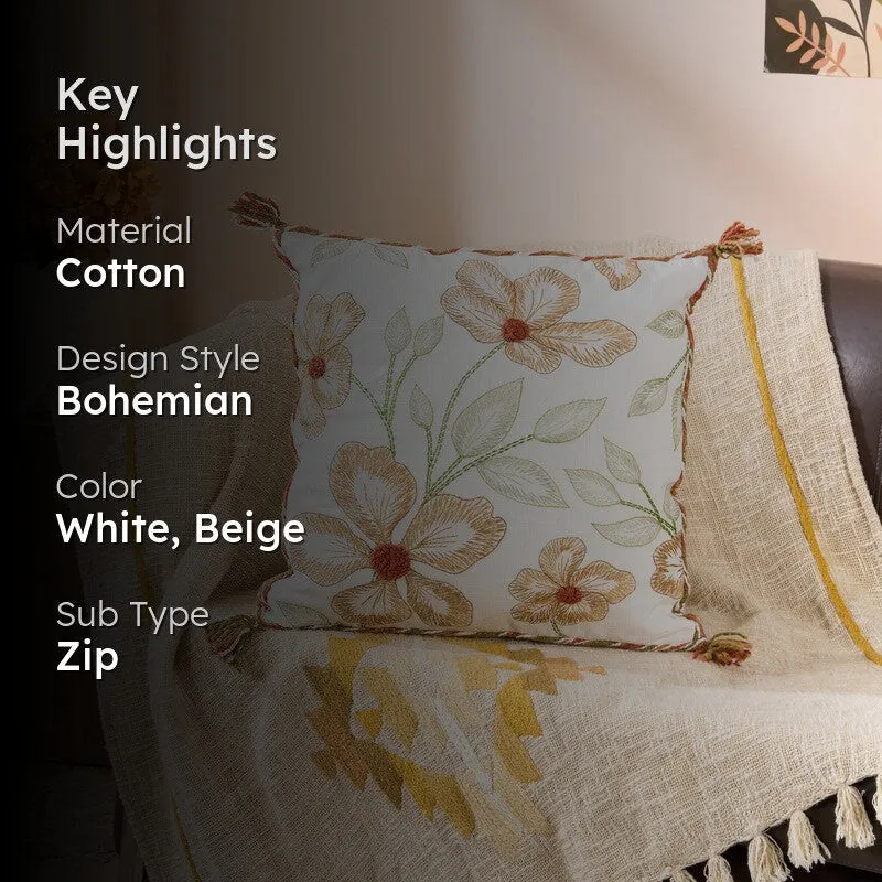 Daisy Rust Petals Cotton Cushion media 2