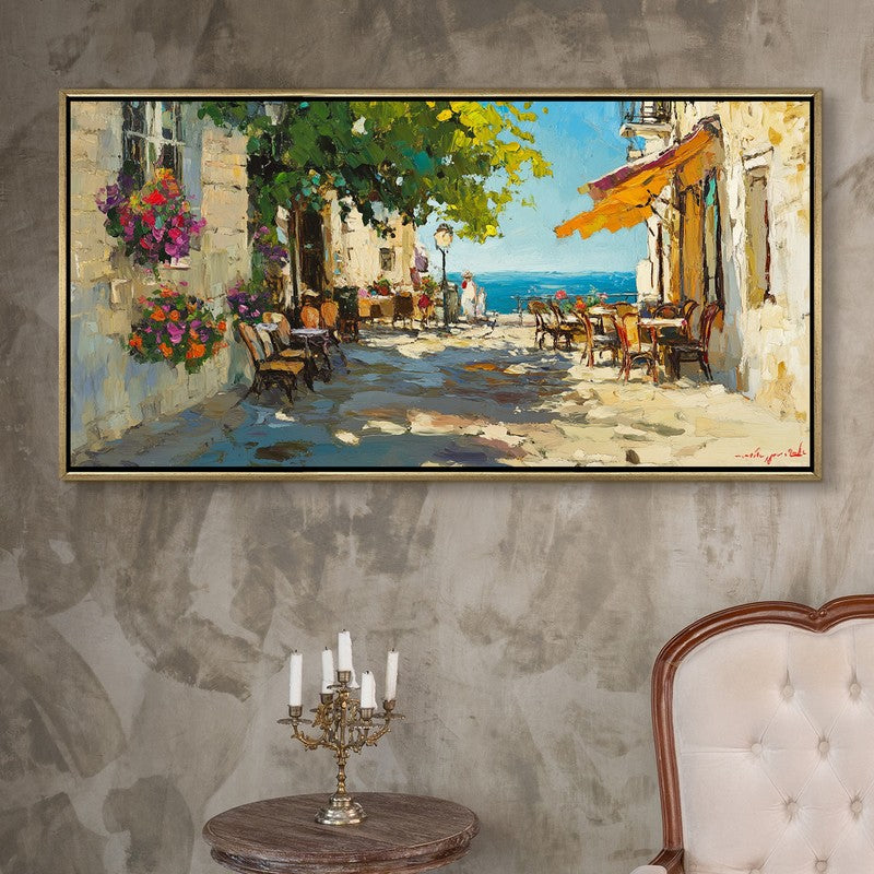 Ethereal Coast Canvas Wall Painting With Frame