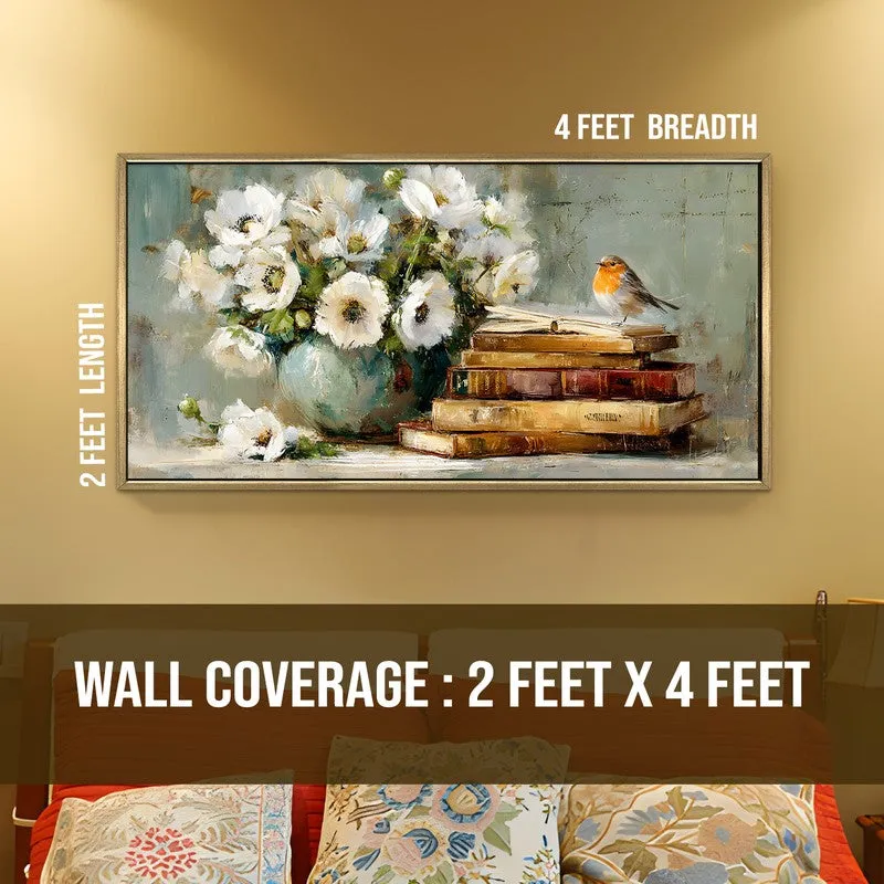 Scenic Canvas Wall Painting With Frame media 8