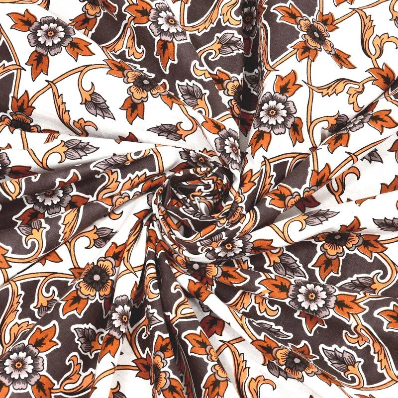 DesignNest Cotton Bedsheet (Brown) - 144 TC media 6