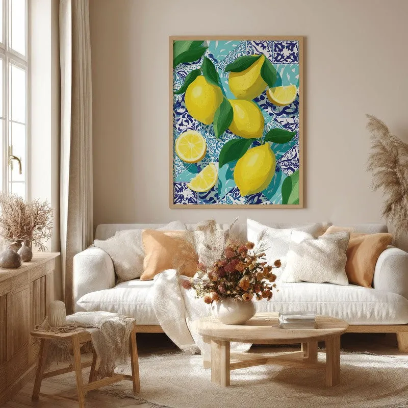 Limoncello Canvas Wall Painting - Brown Frame media 4