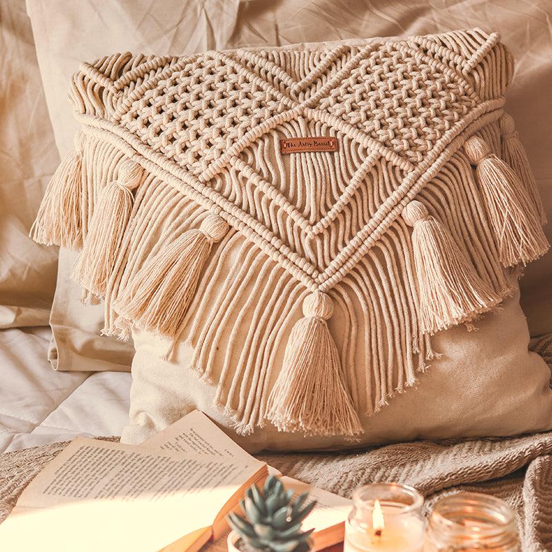 Reily Boho Handcrafted Macrame Cushion Cover media 3