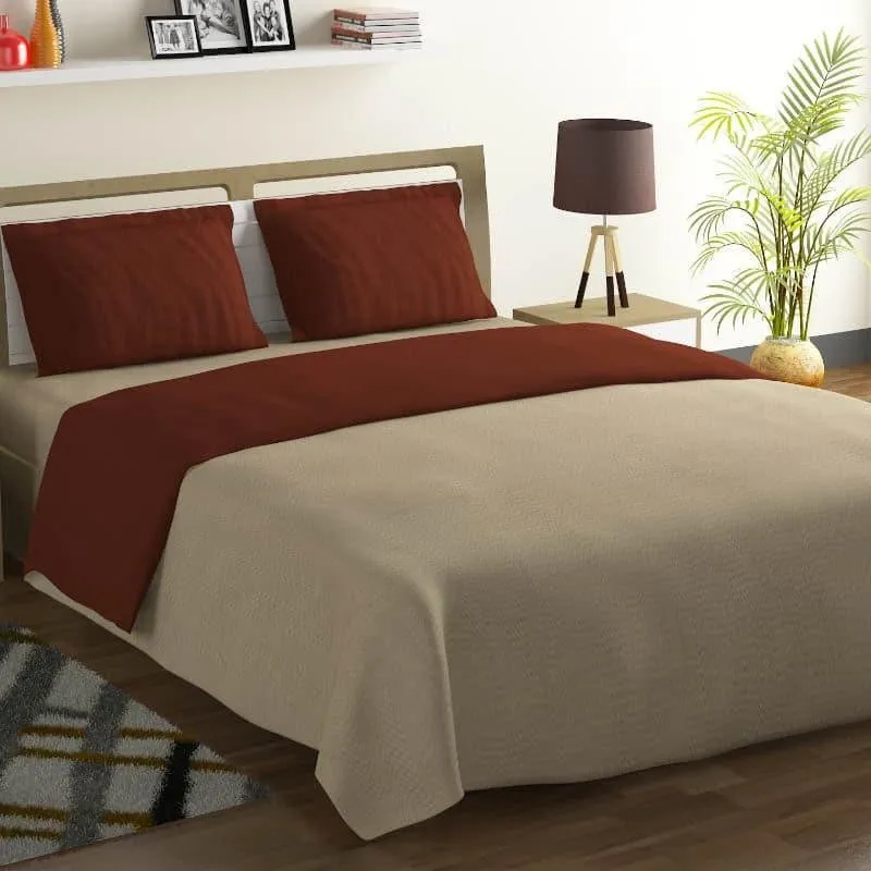 Swayam Dyuti Solid Cotton Bedsheet -160 TC media 1
