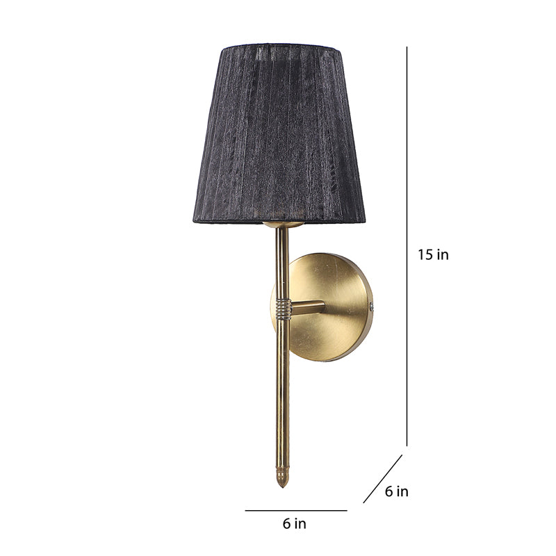 Enida Iron Wall Lamp with Fabric Shade media 9