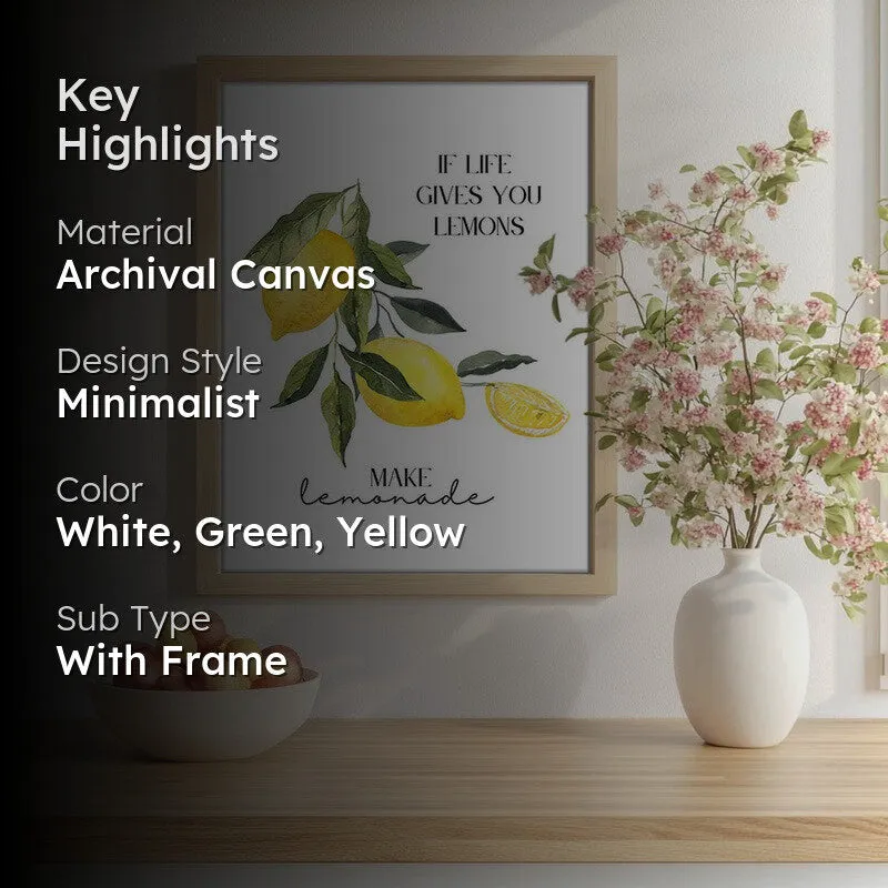 Yelllow Zest Archival Canvas Wall Art - Brown media 2