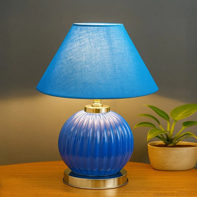 Glacera Glow Glass Table Lamp - Blue media 1
