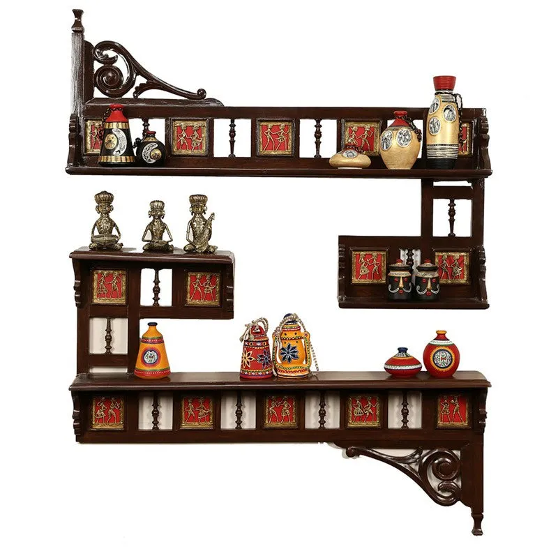 Amber Teak Wood Shelve media 5