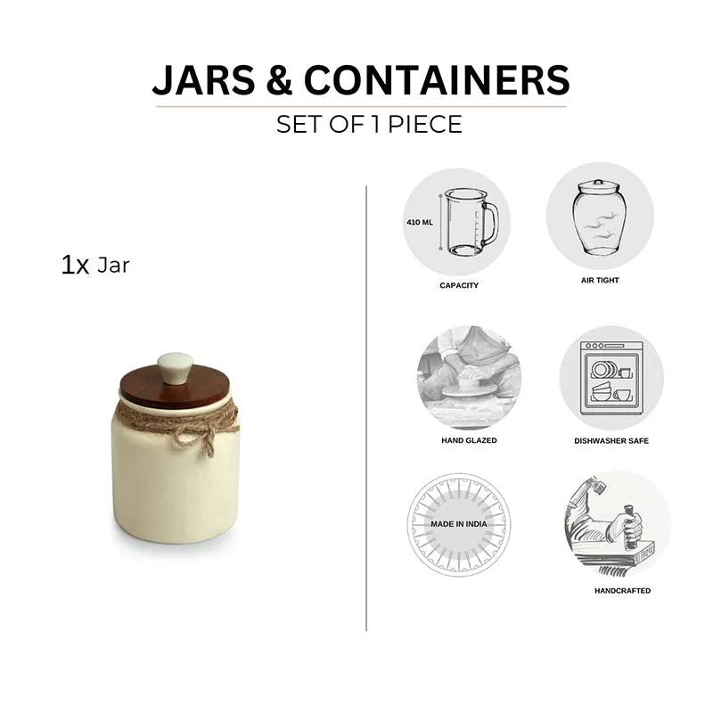 Dune Bow Ceramic Jar - 410 mL media 5