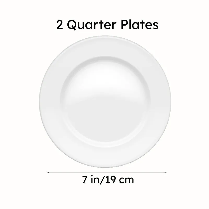 Elegant Off (White Porcelain Quarter Plates) - Set Of Two media 7