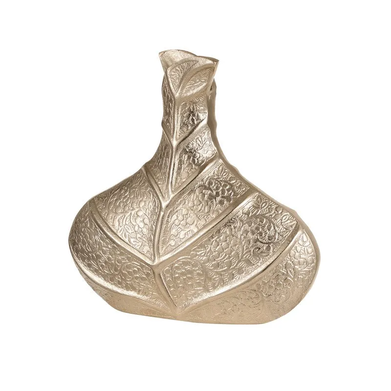 Leafara Aluminium Vase - Silver media 4