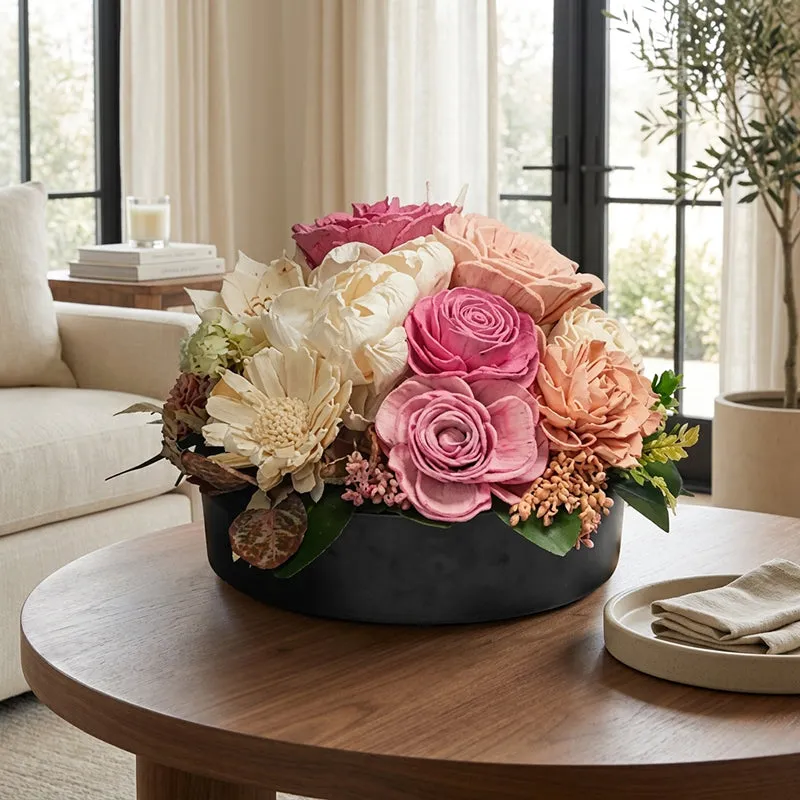 Forever Spring Artificial Solawood Flower Bunch With Pot media 1